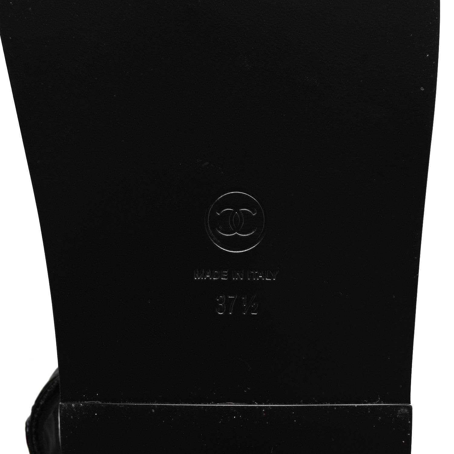 Chanel Grained Calfskin Velcro Dad Sandals 37.5 Black 7 of 10