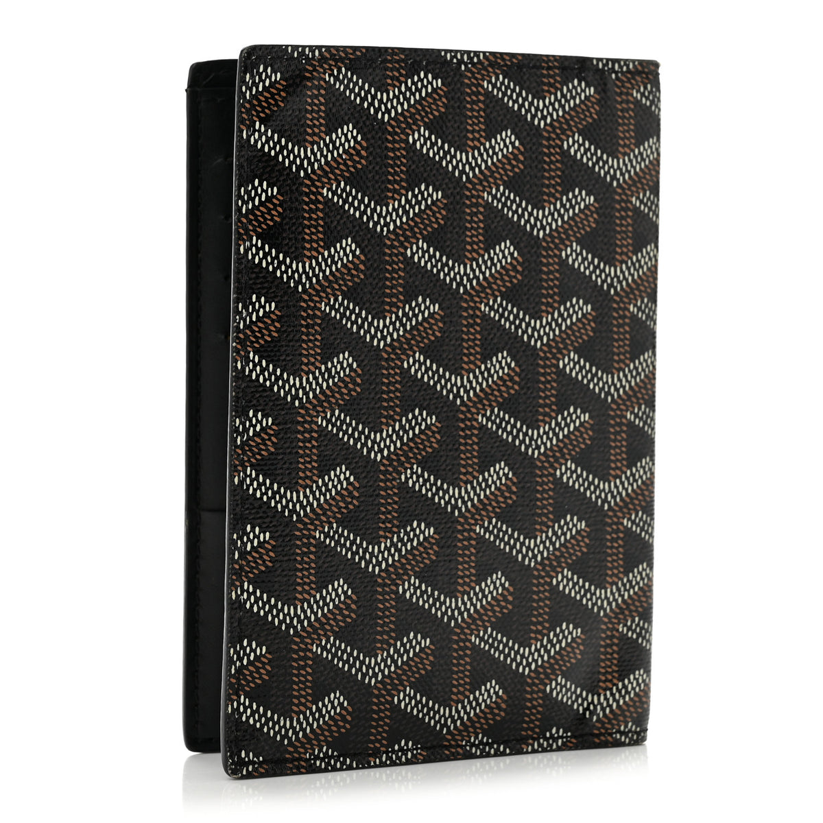 Goyardine Grenelle Passport Wallet Black Gold