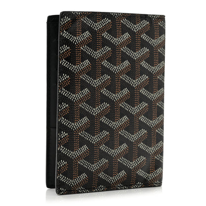 Goyard Goyardine Grenelle Passport Wallet Black Gold 3 of 9