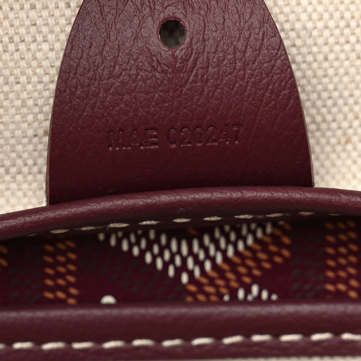 Goyardine Artois MM Burgundy