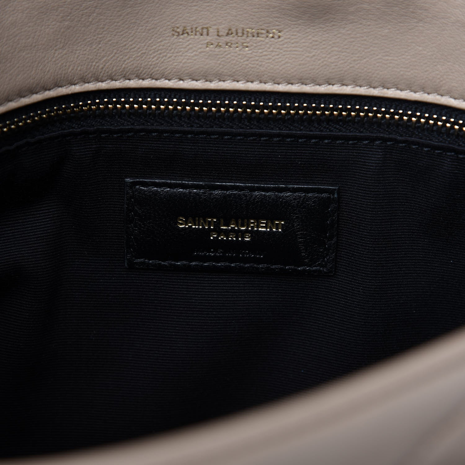 Saint Laurent Lambskin Matelasse Monogram Medium Niki Chain Satchel Dark Beige 8 of 10