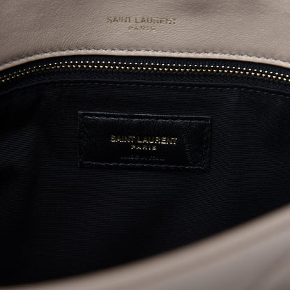 Saint Laurent Lambskin Matelasse Monogram Medium Niki Chain Satchel Dark Beige 8 of 10