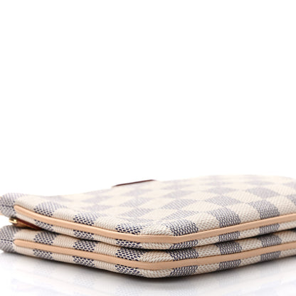 Louis Vuitton Damier Azur Double Zip Pochette 7 of 9