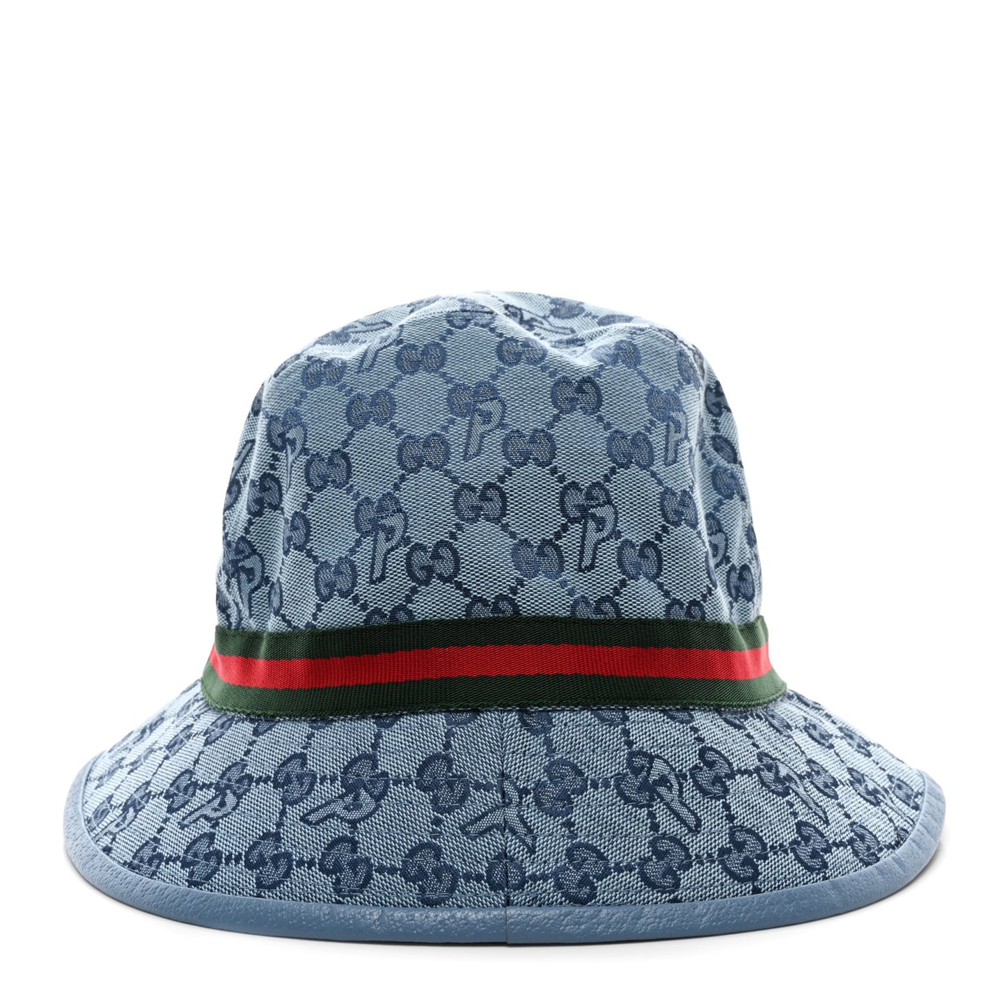 X PALACE Monogram Canvas Dollar Calfskin Bucket Hat L Pale Blue