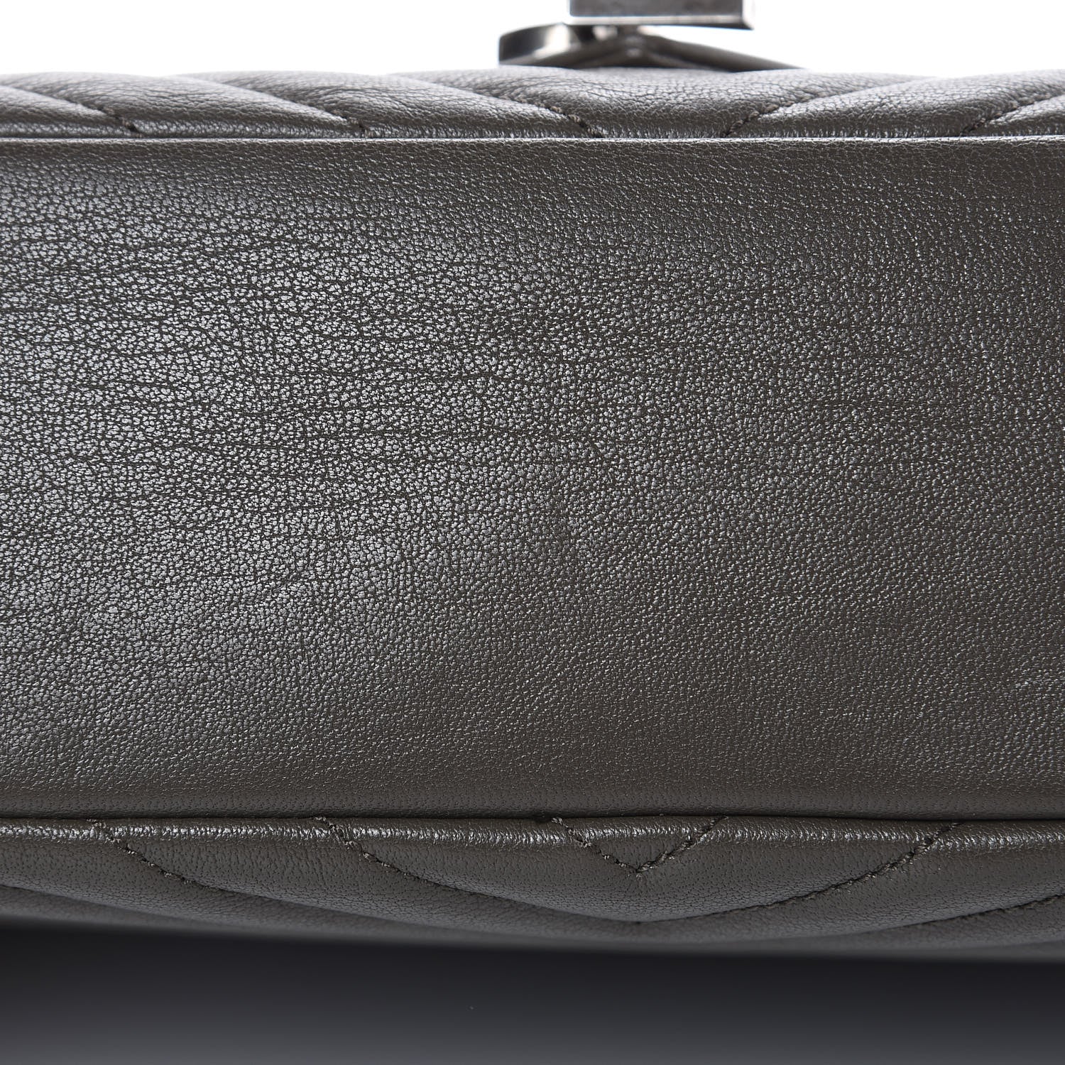 Saint Laurent Sheepskin Matelasse Chevron Monogram Large College Satchel Bronze 11 of 13