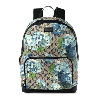 Gucci GG Supreme Blooms Monogram Medium Day Backpack Blue 1 of 14