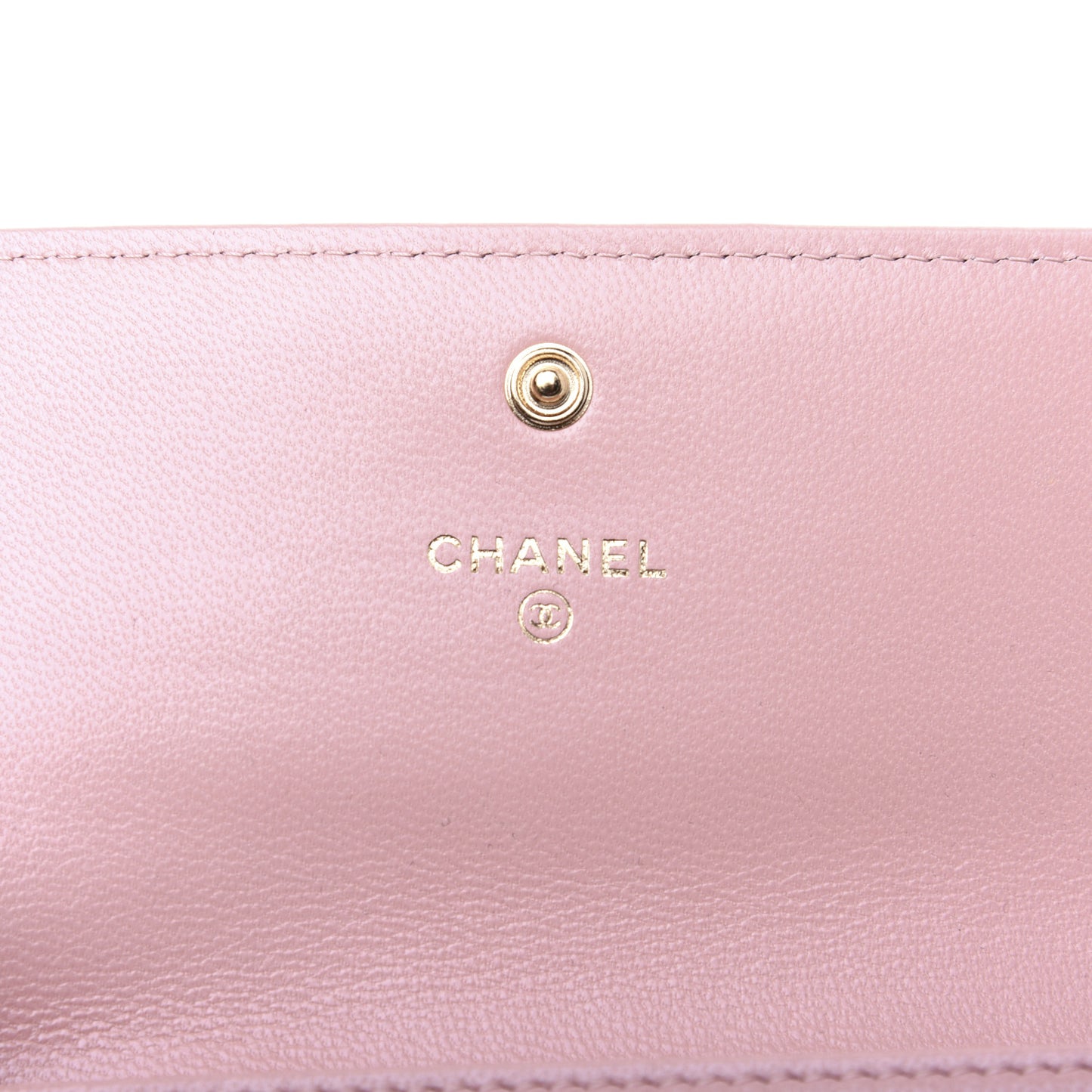 Goatskin Quilted 19 Flap Wallet Pink