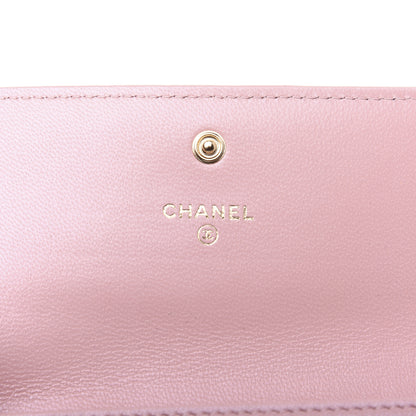 Chanel Goatskin Quilted 19 Flap Wallet Pink 10 of 12