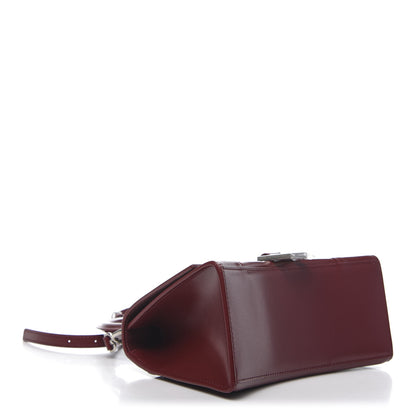 Balenciaga Shiny Box Calfskin Small Hourglass Top Handle Bag Dark Red 4 of 10