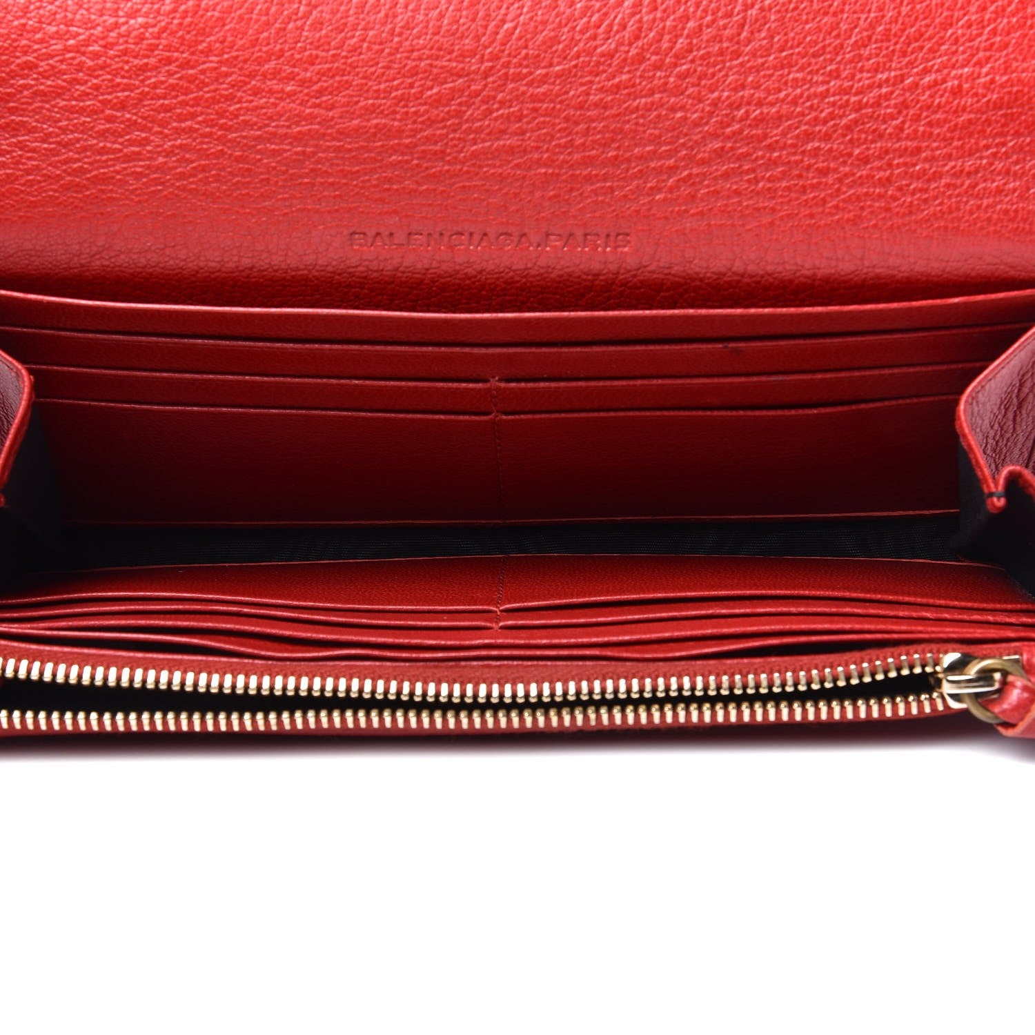 Balenciaga Agneau Classic Hardware Money Wallet Red 5 of 16