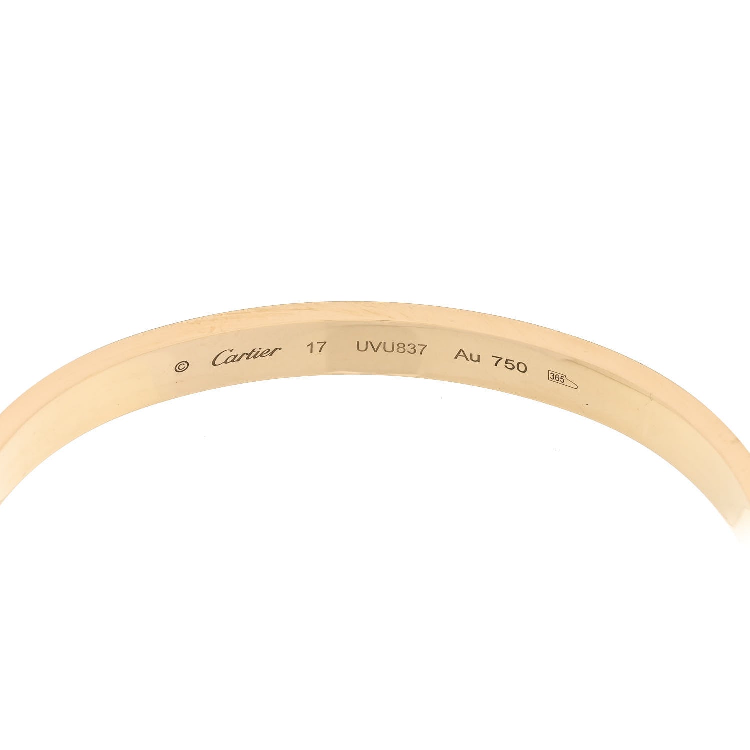Cartier 18K Yellow Gold LOVE Bracelet 17 6 of 9