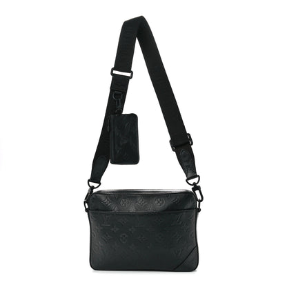 Louis Vuitton Calfskin Monogram Shadow Duo Messenger Black 1 of 10