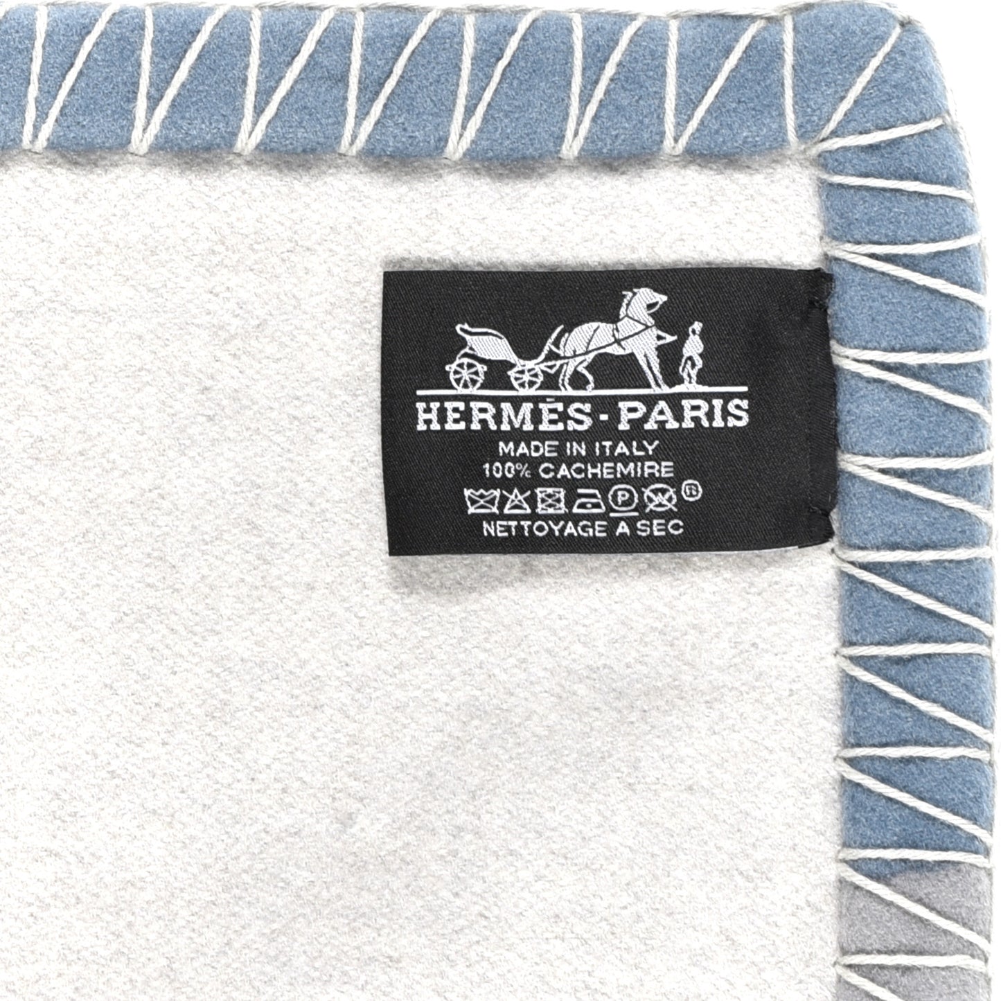 Cashmere Tigre Bayadere Blanket Calcaire