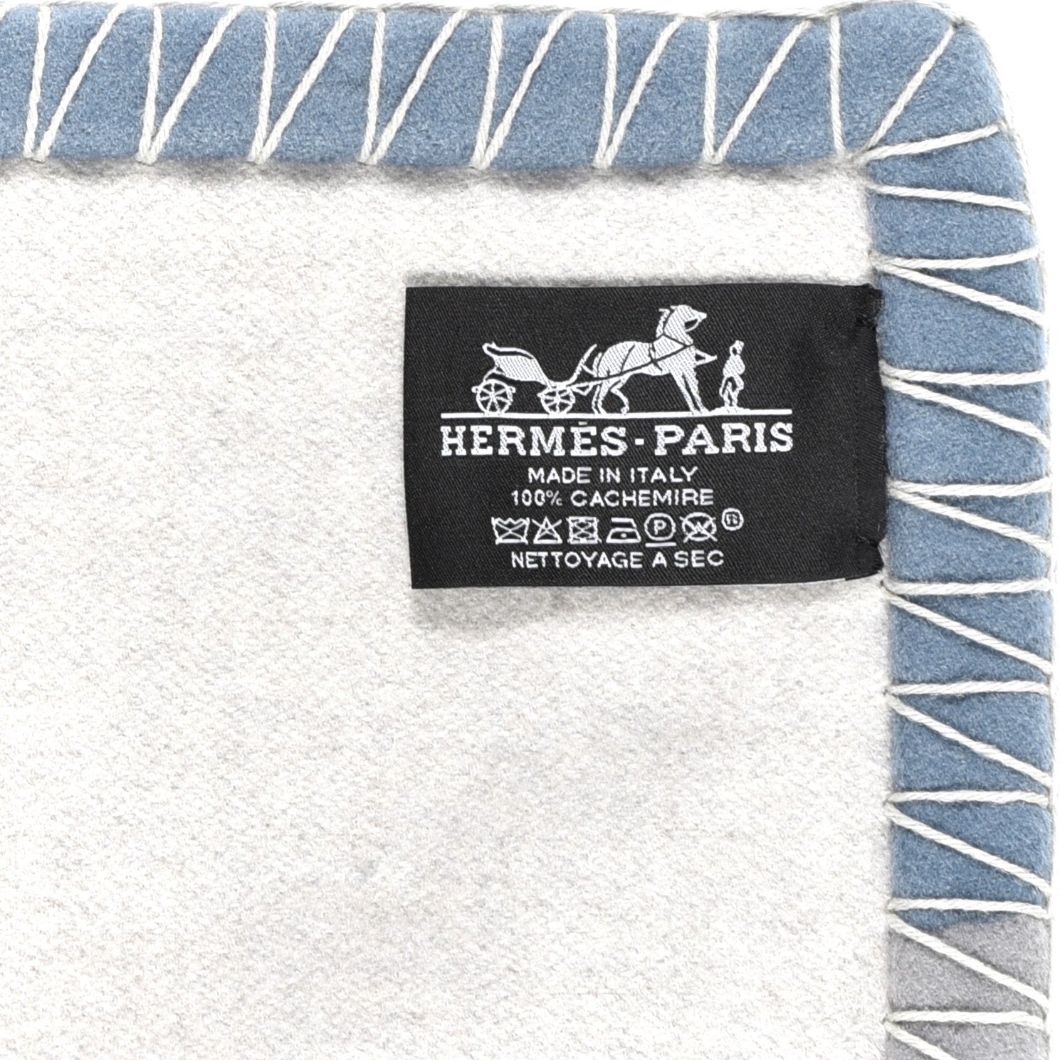 Hermes Cashmere Tigre Bayadere Blanket Calcaire 4 of 4