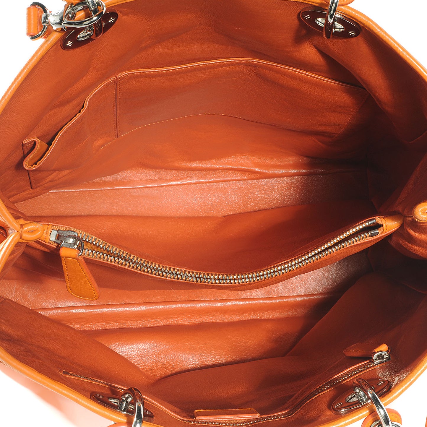 Woven Lady Dior Avenue Tote Orange