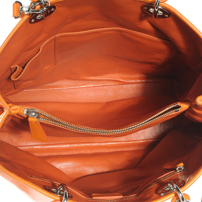 Christian Dior Woven Lady Dior Avenue Tote Orange 6 of 8