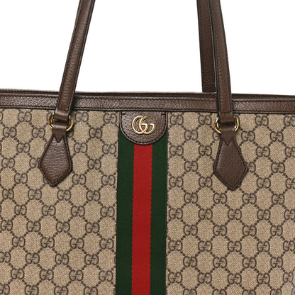 Gucci GG Supreme Monogram Medium Ophidia Shopping Tote Brown 8 of 10