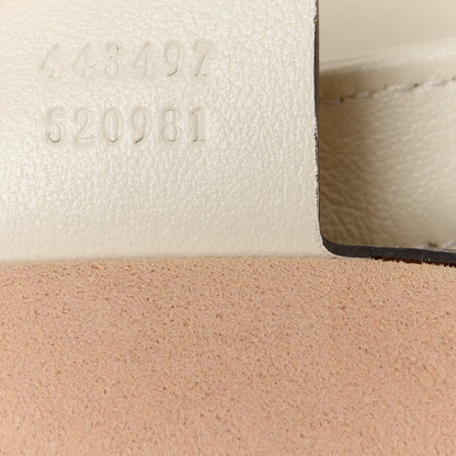 Gucci Vintage Effect Calfskin Matelasse Diagonal Small Torchon GG Marmont Shoulder Bag Blue Agata Mystic White 7 of 11