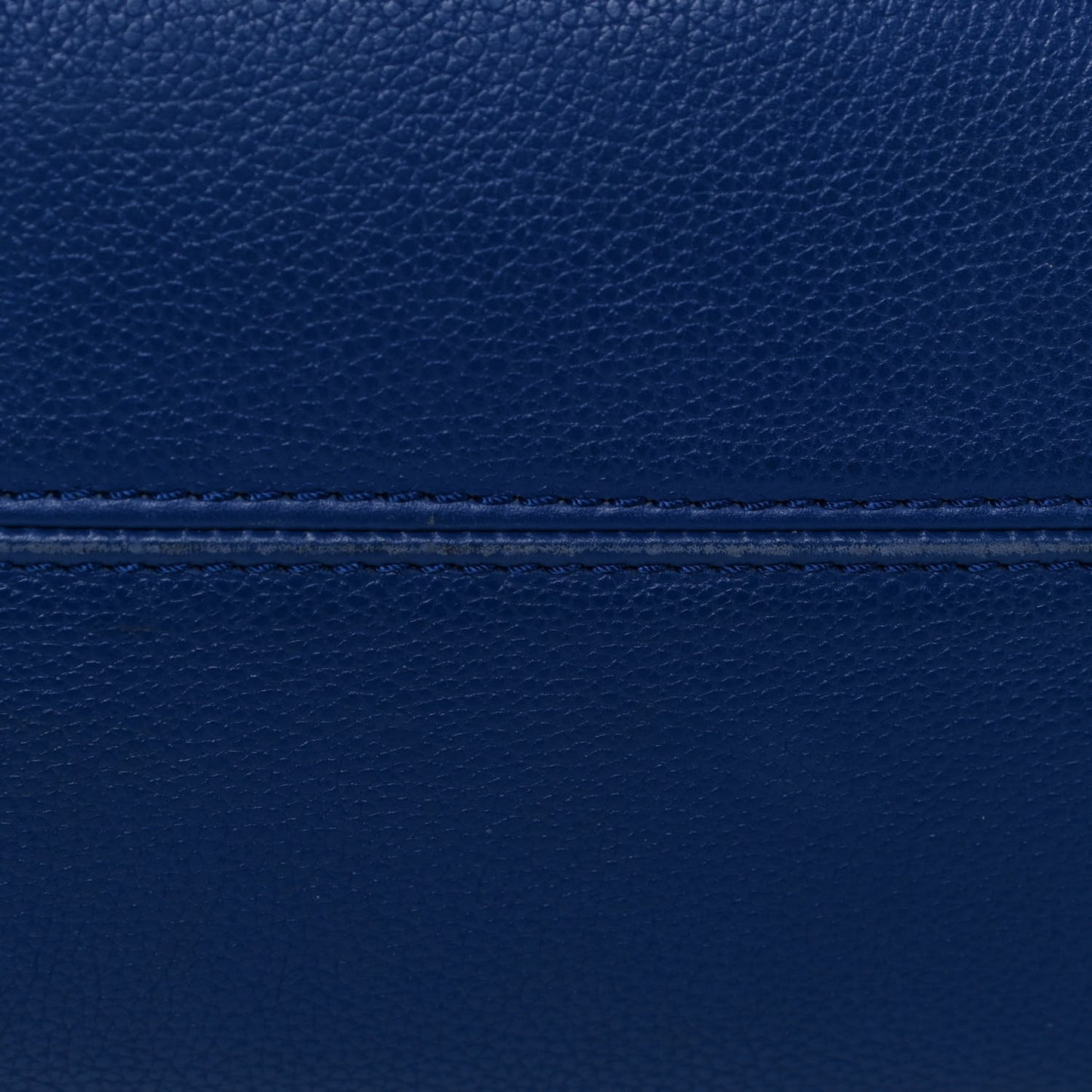 Pebbled Calfskin Small Skull Padlock Zip Around Tote Ultramarine