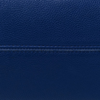 Alexander McQueen Pebbled Calfskin Small Skull Padlock Zip Around Tote Ultramarine 10 of 14