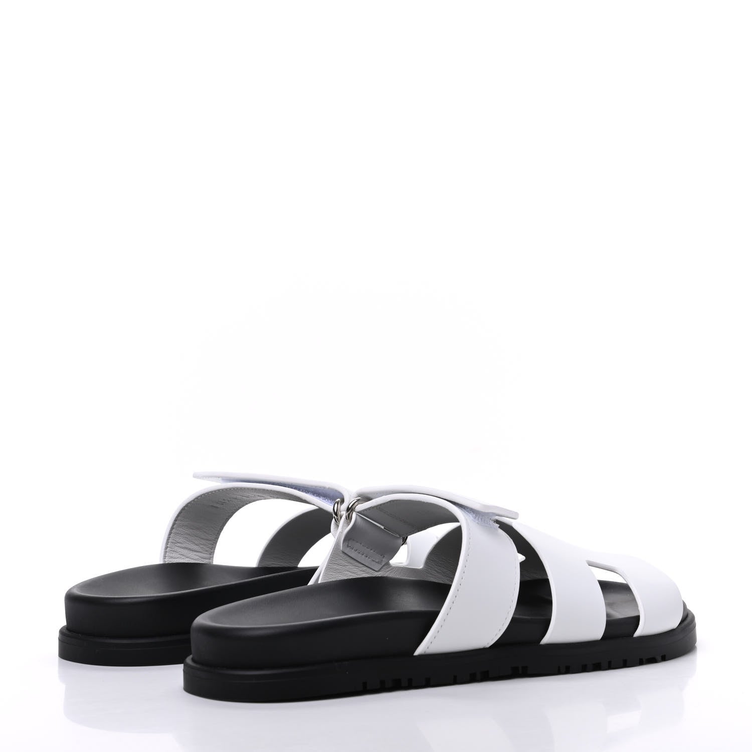 Hermes Calfskin Womens Chypre Sandals 39 White 4 of 9