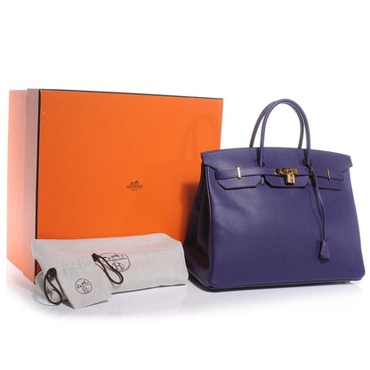 Hermes Epsom Birkin 40 Iris 5 of 9