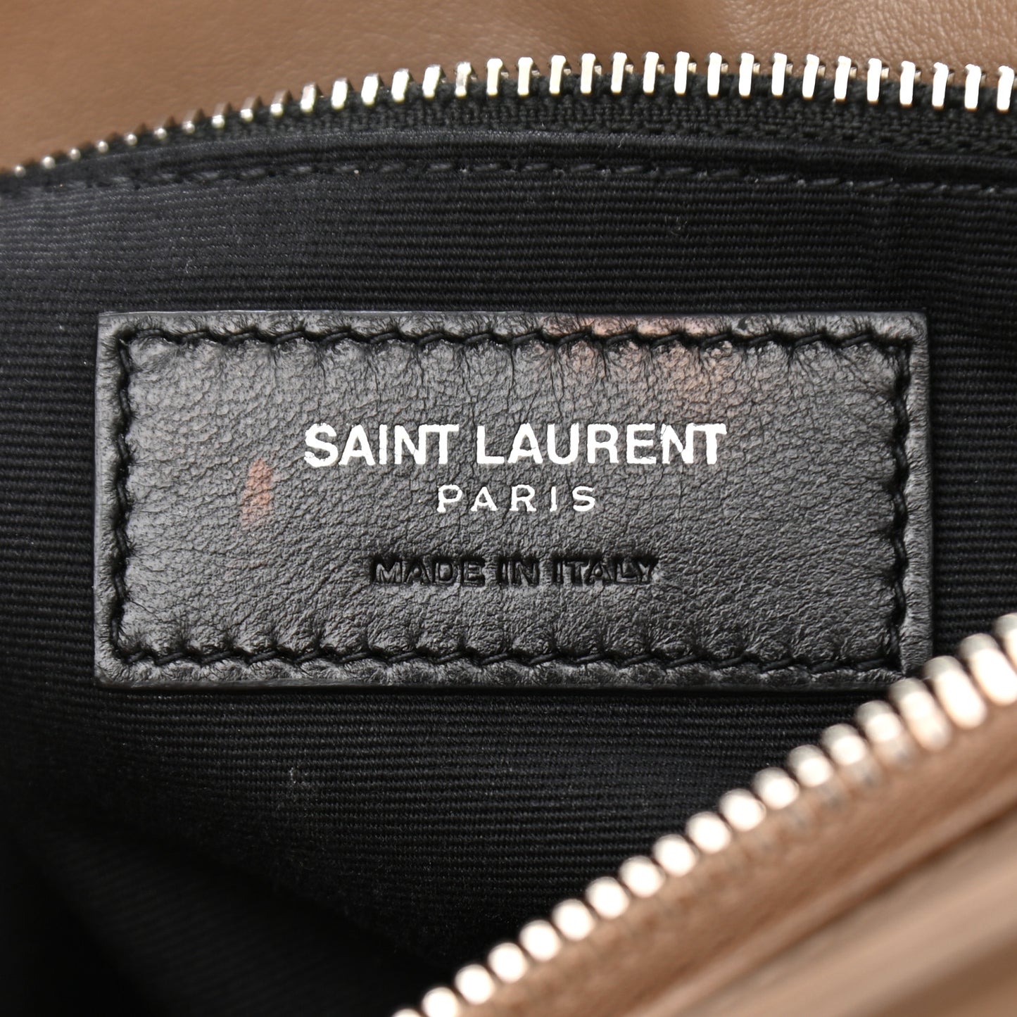 Calfskin Y Quilted Monogram Medium Loulou Chain Satchel Dark Beige