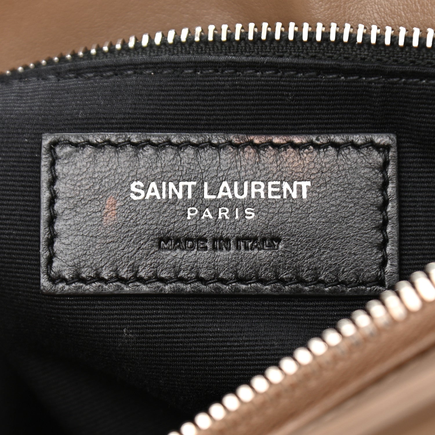 Saint Laurent Calfskin Y Quilted Monogram Medium Loulou Chain Satchel Dark Beige 7 of 12