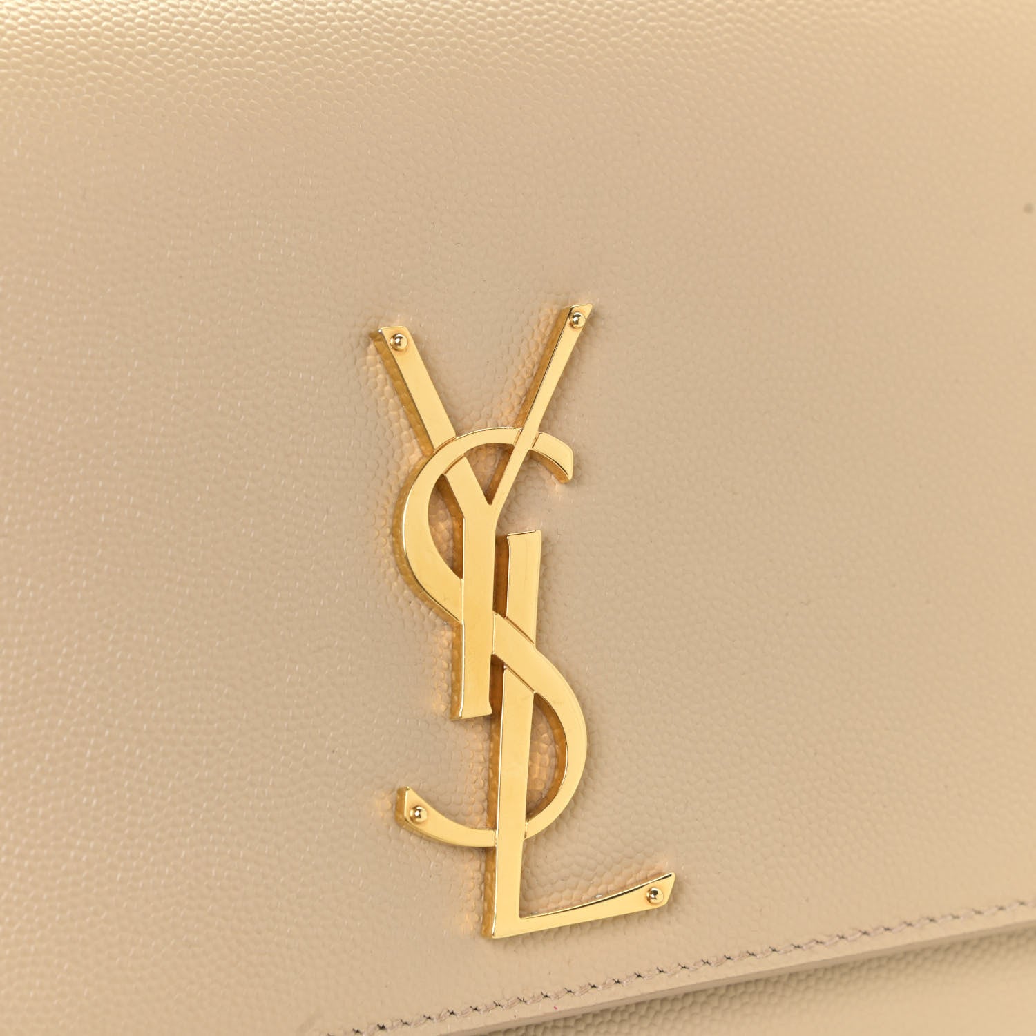 Saint Laurent Grain De Poudre Medium Monogram Kate Satchel Nude Powder 10 of 12