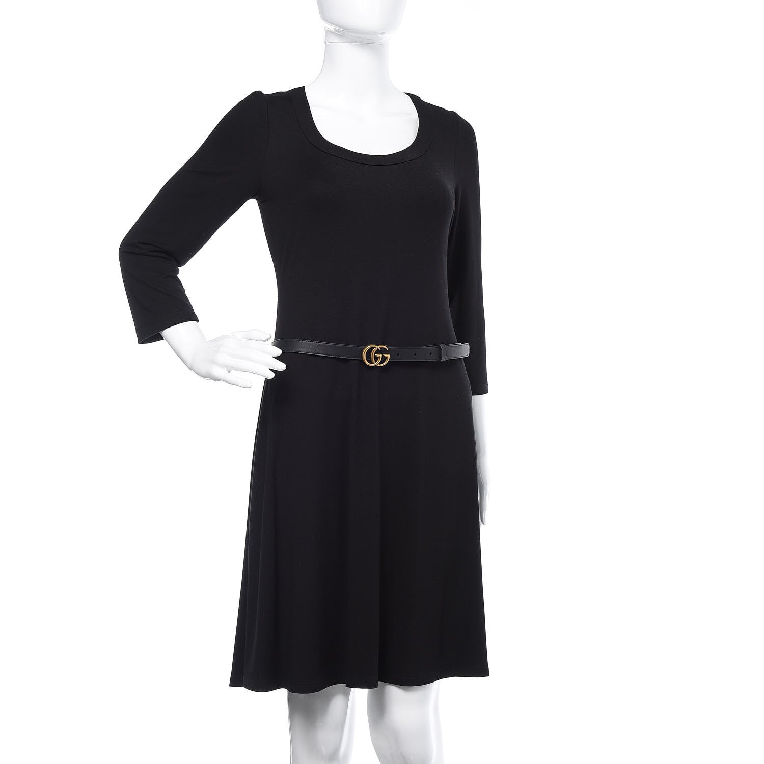 Gucci Calfskin Double G 20mm Belt 85 34 Black 2 of 6