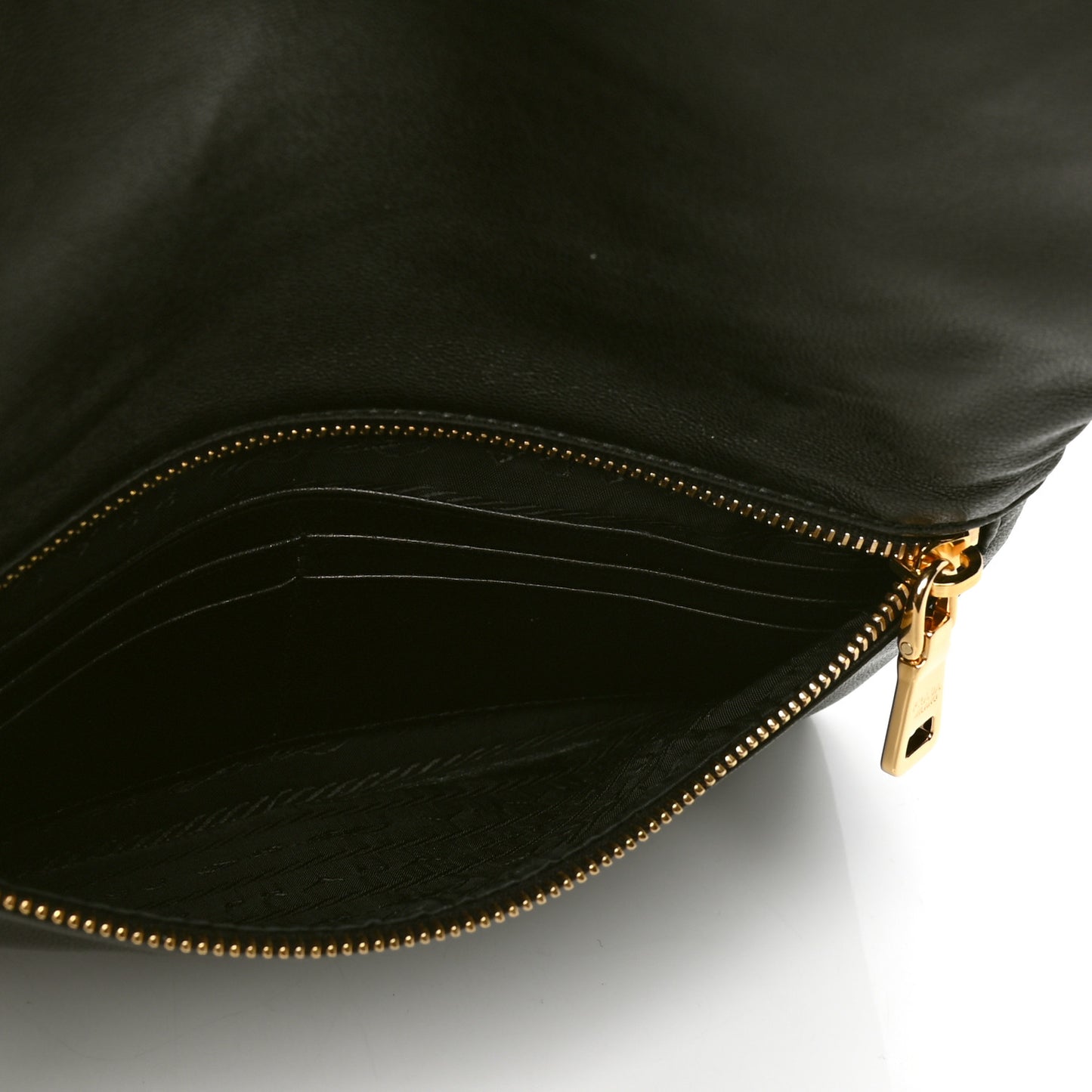 Nappa Ricamo Flap Clutch Black