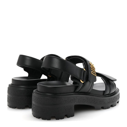 Christian Dior Lambskin Dioract Platform Sandals 36.5 Black 5 of 10