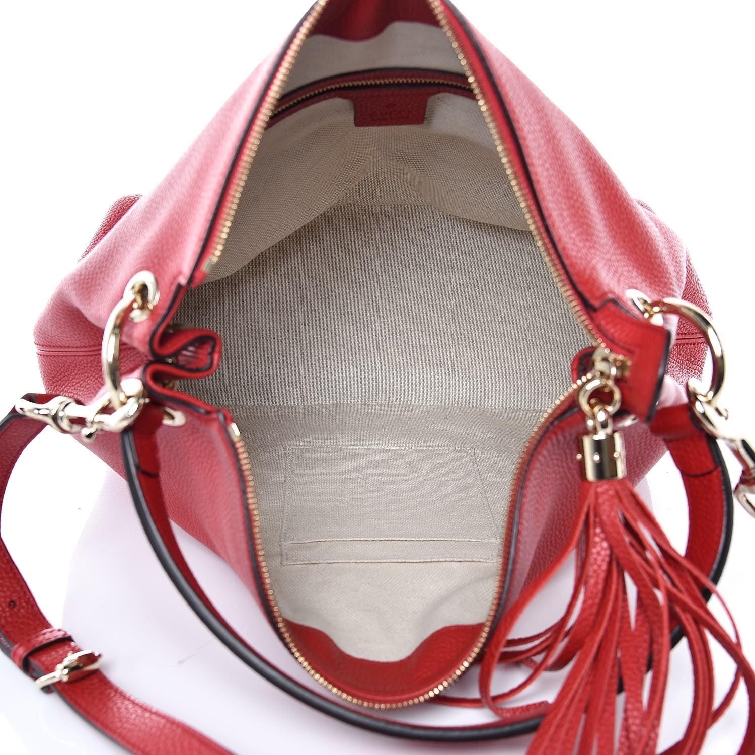 Gucci Pebbled Calfskin Large Soho Hobo Tabasco Red 5 of 7