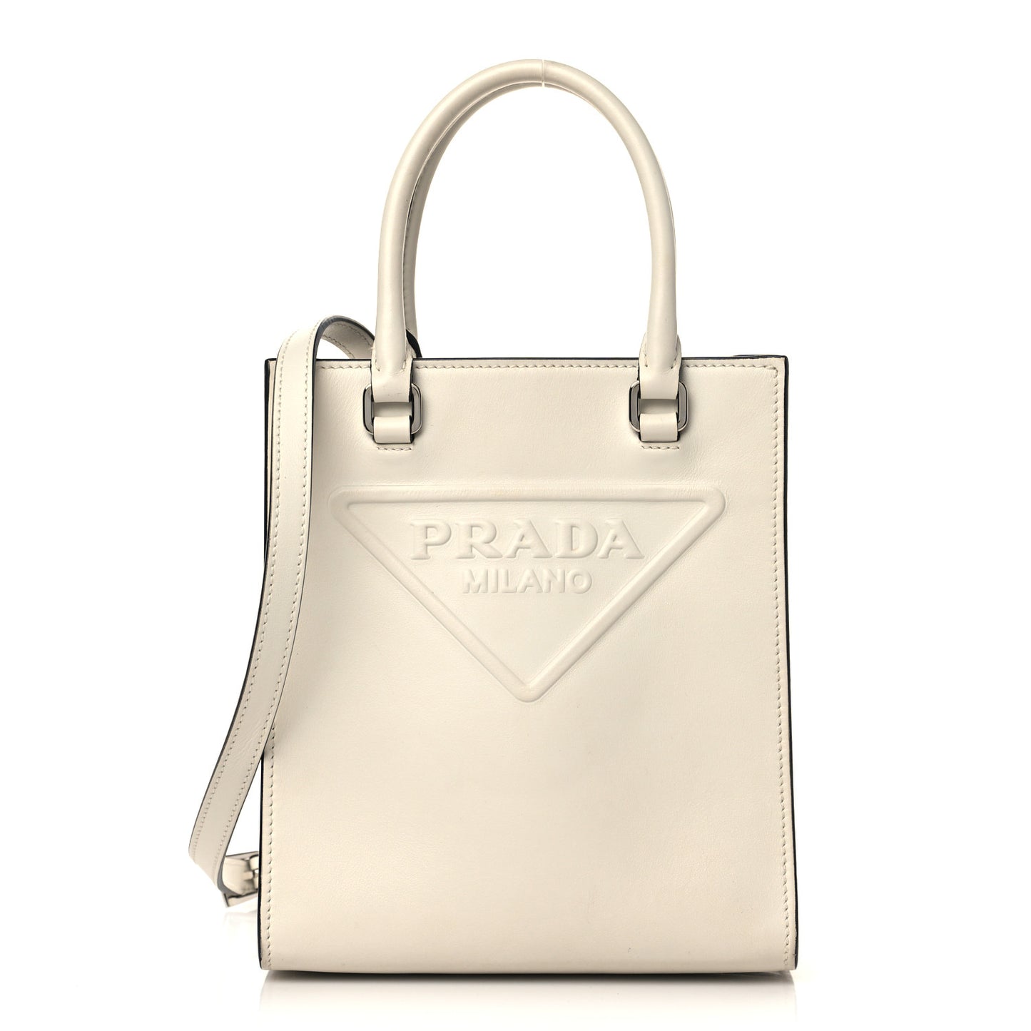 Soft Calfskin Small Shoulder Bag Bianco
