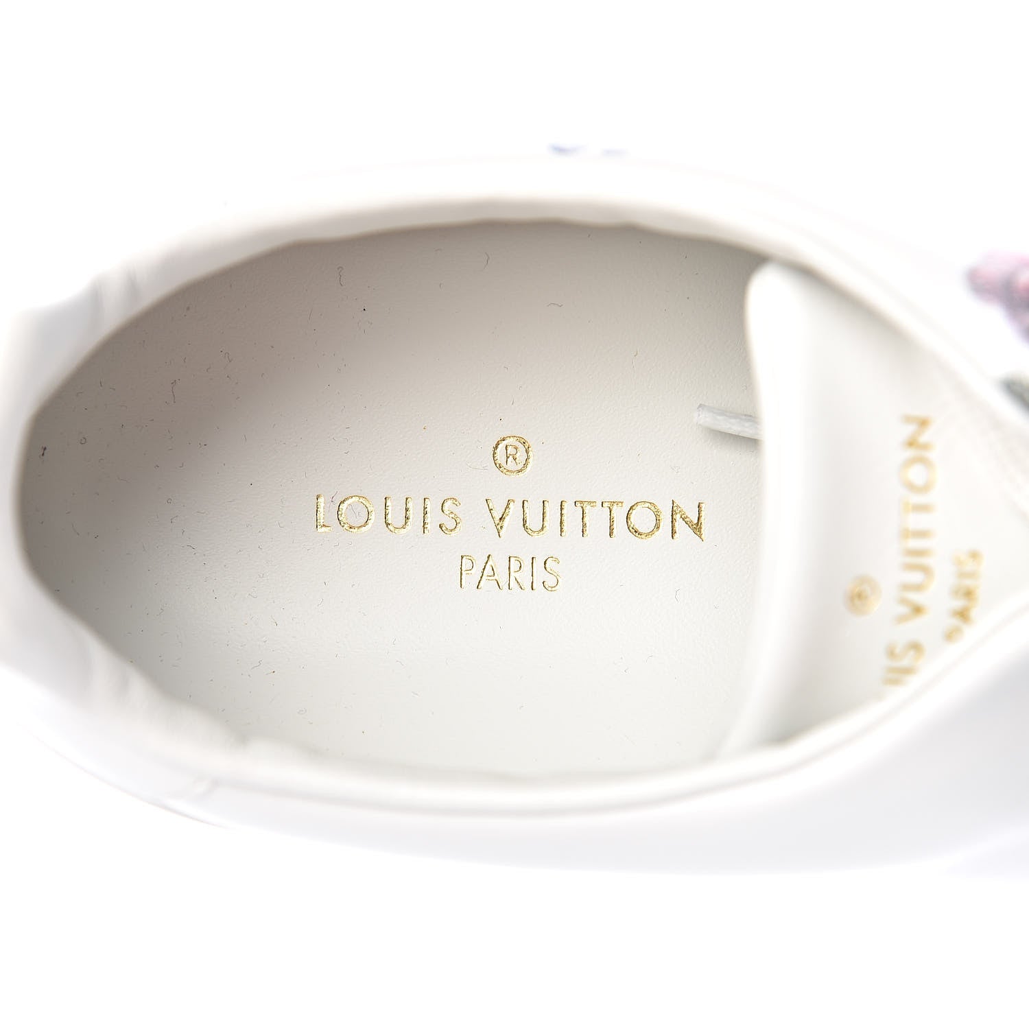 Louis Vuitton Calfskin Floral Frontrow Sneakers 40 White 6 of 10