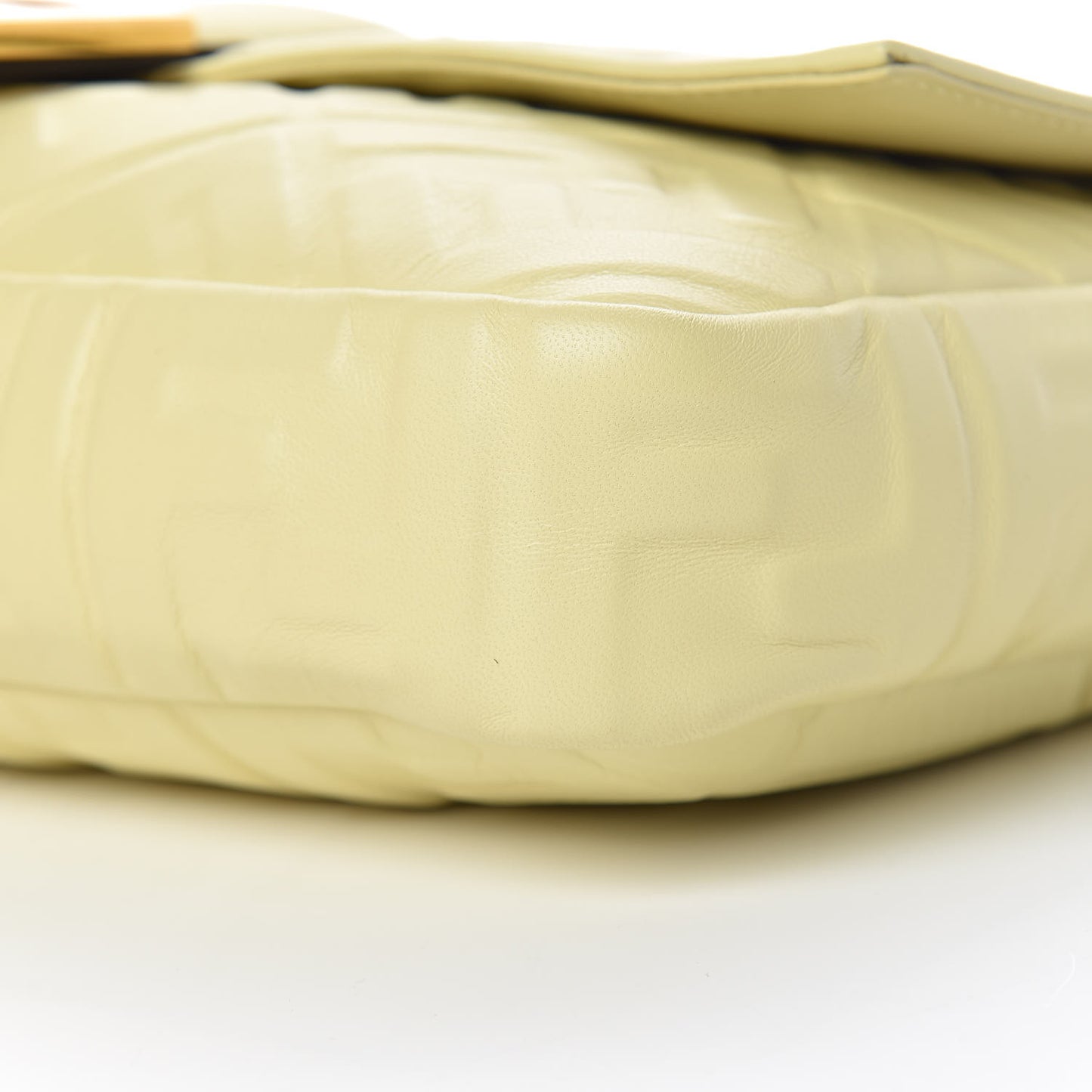 Nappa FF 1974 Embossed Large Baguette Banana