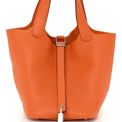 Hermes Taurillon Clemence Picotin Lock 18 PM Orange 8 of 10