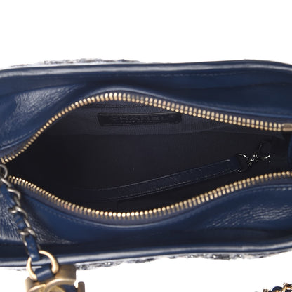 Chanel Tweed Calfskin Small Gabrielle Hobo Blue 5 of 9