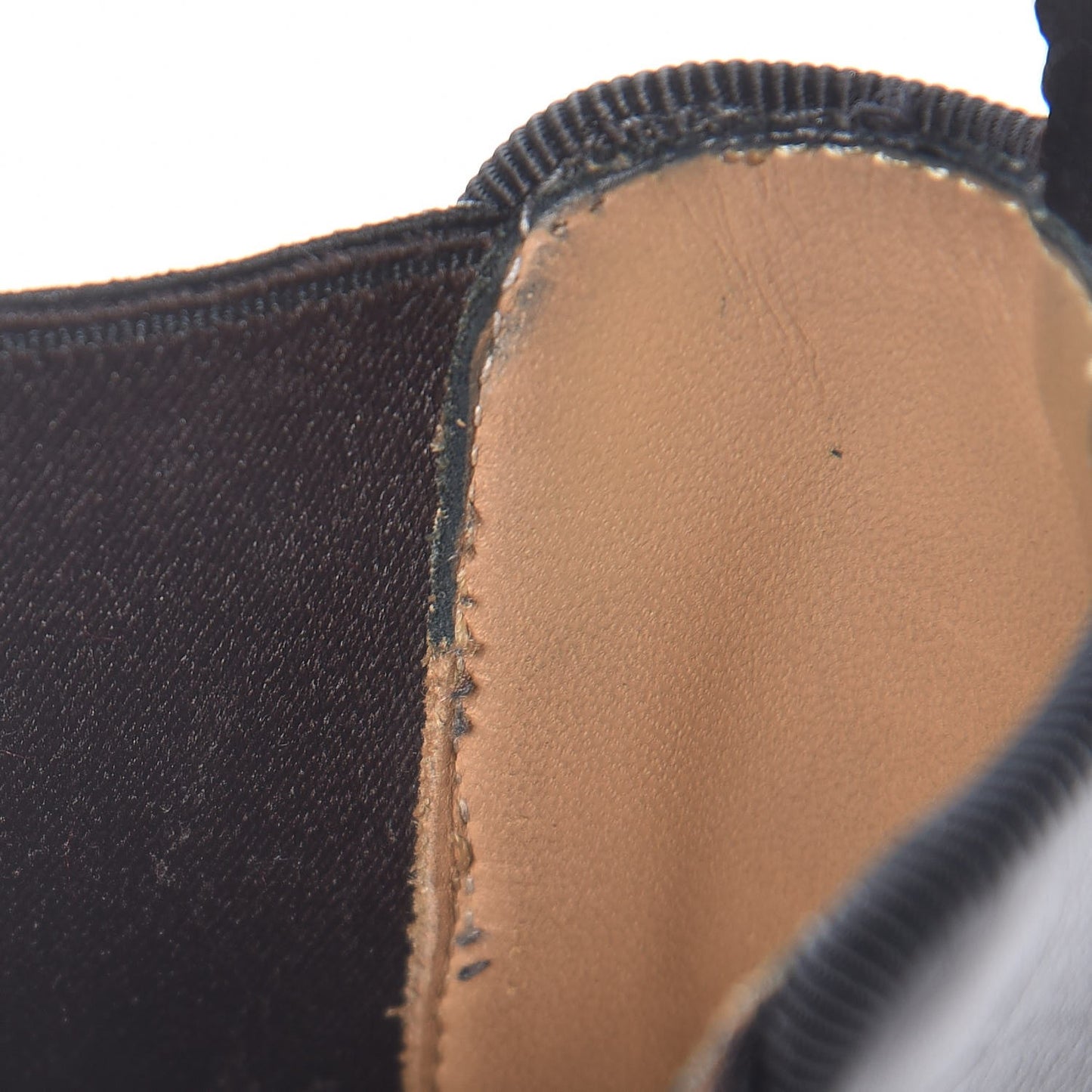 Mens Calfskin Melon Flat Chelsea Boots 41.5 Black