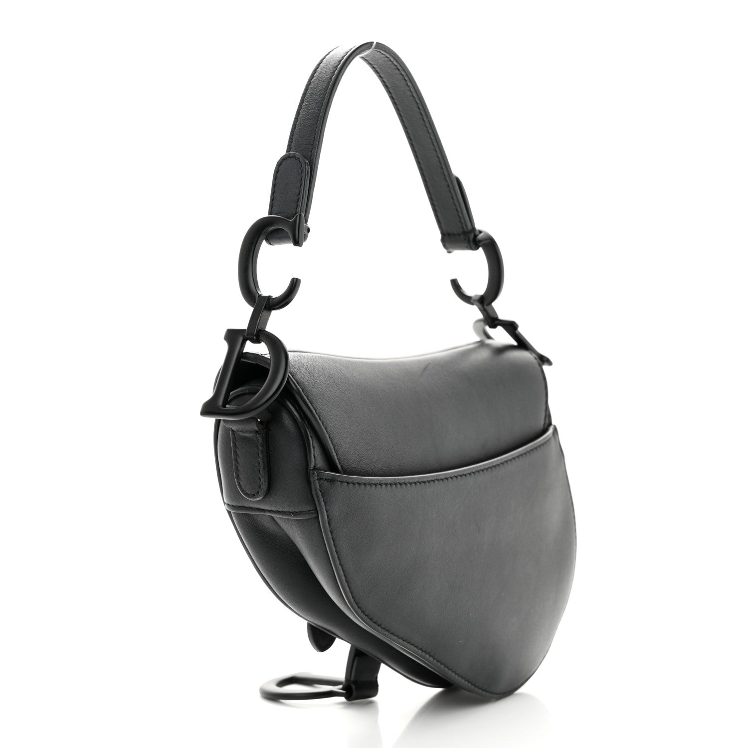 Christian Dior Ultra Matte Calfskin Mini Saddle Bag Black 3 of 9