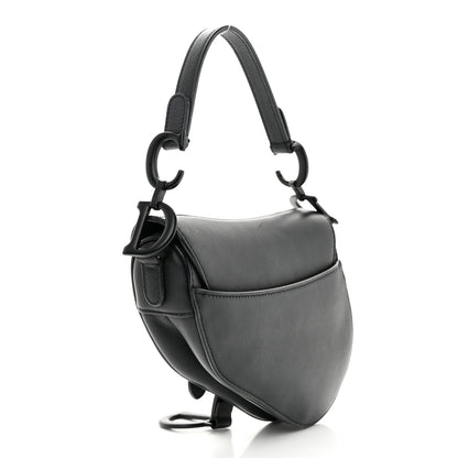 Christian Dior Ultra Matte Calfskin Mini Saddle Bag Black 3 of 9