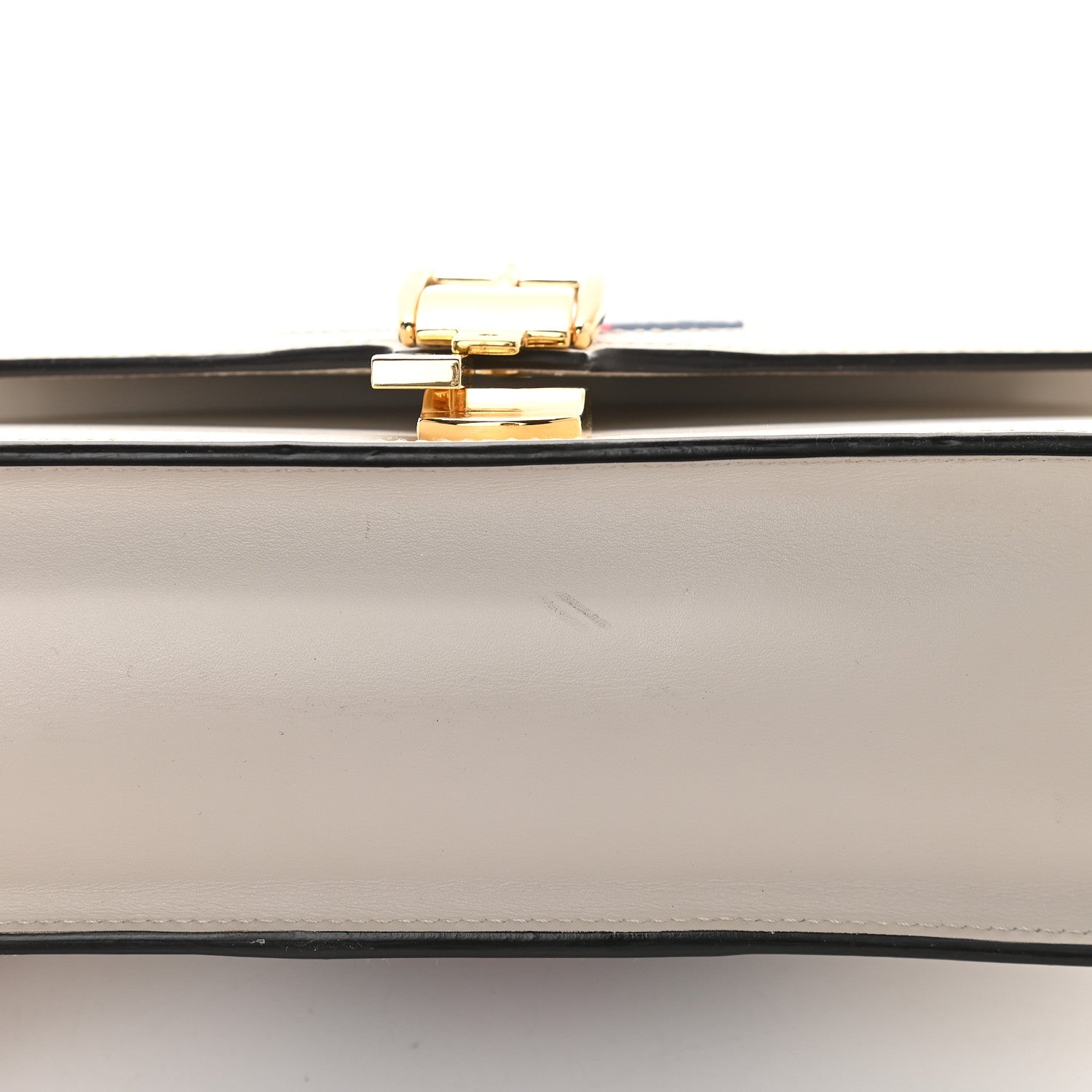 Gucci Calfskin Small Sylvie Shoulder Bag Off White 10 of 11