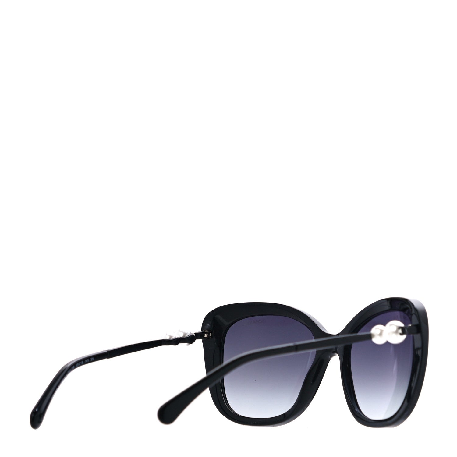 Chanel Acetate Butterfly Winter Pearl Sunglasses 5339-H Black 3 of 6