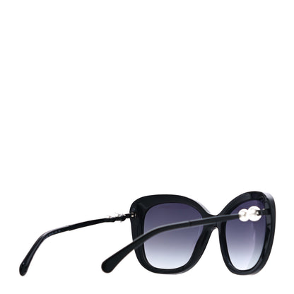 Chanel Acetate Butterfly Winter Pearl Sunglasses 5339-H Black 3 of 6