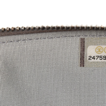 Chanel Metallic Caviar Quilted Small Boy Clutch With Chain Silver 8 of 9