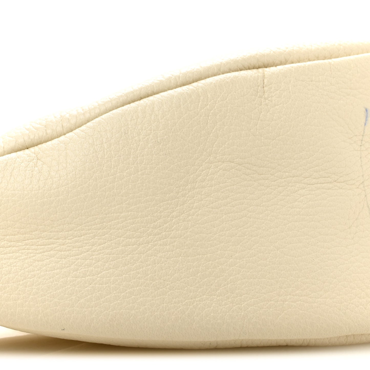 Grained Calfskin Small Slouchy Banana Bag Ivory