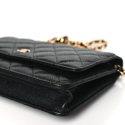 Chanel Caviar Quilted Wallet on Chain WOC Black 11 of 12
