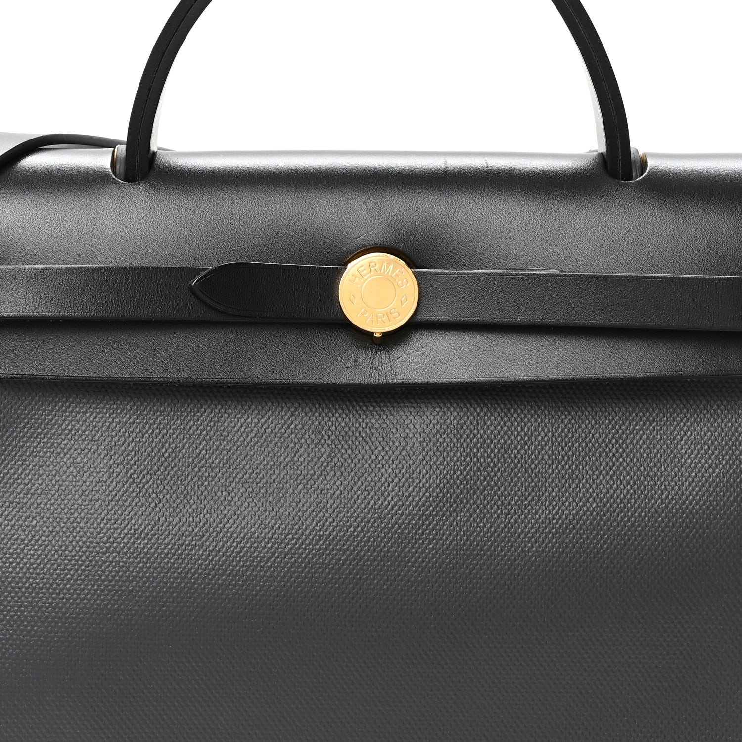 Hermes Toile H Berline Vache Hunter Herbag Zip PM 31 Ardoise Black Ecru 9 of 11