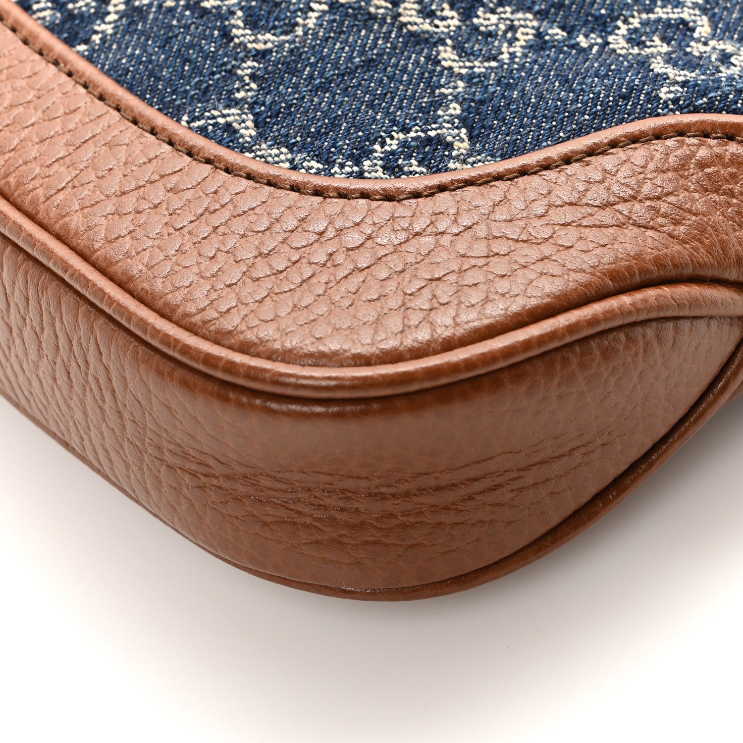 Gucci New Denim GG Monogram Calfskin Mini Jackie 1961 Hobo Blue Tea Cuir 10 of 10
