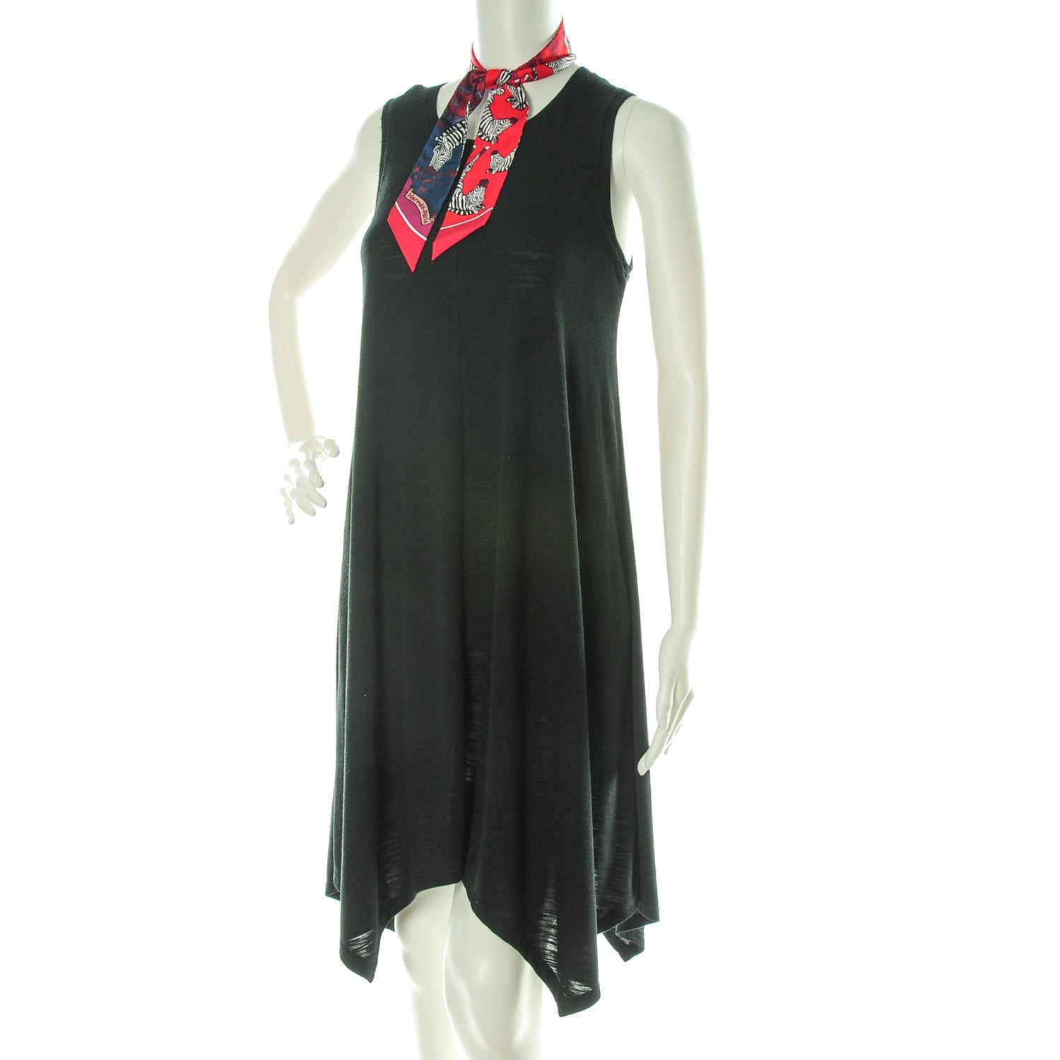 Hermes Silk Les Zebres Twilly Rouge Bleu Noir 2 of 6